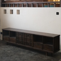 Meuble TV moderne en bois massif fait main avec rangement et console multimédia pour salon et hôtel – Vente en gros