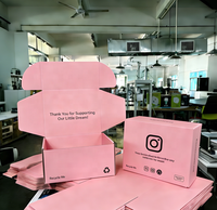 Boîte à courrier personnalisée de grande taille, boîte à courrier en carton ondulé rose, chaussures, vêtements, emballage papier, papier d'emballage, boîte en carton ondulé