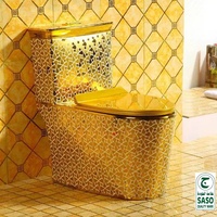 Toilettes décoratives de luxe en or, style Royal, pour salle de bains, personnalisées, disponibles