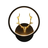 Appliques murales modernes en fer pour intérieur, applique murale carrée tête de cerf pour couloir, salon, chambre, LED Ra80 CRI, garantie 2 ans, intensité variable