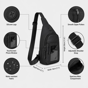 Bolsa Bandolera Impermeable con Ventana para Tarjetas Graduadas PSA, para Coleccionistas de TCG y Fans del Anime - Product Image 2