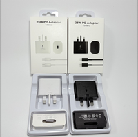 Adaptateur PD 25W Original pour Chargeur Rapide Samsung USB C Prise US EU UK AU pour Samsung Galaxy S25 S24 S23 S22 S21