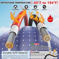 2x100 Fuß 1800V 6mm Verzinntes Kupfer Solar-PV-Kabel 10AWG für Außenbereich, Automobil, Wohnmobil, Boot, Marine