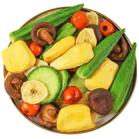 Snack Mixto Crujiente de 12 en 1 para Freír al por Mayor: Calabaza, Okra, Vegetales y Frutas Secas, Salado, en Bolsa de 1kg