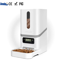 Comedero Inteligente para Mascotas BanabaPet, Alimentación Automática con Control de Porciones, Almacenamiento de Alimentos de Gran Capacidad de 6L, Adaptador Multi-Enchufe