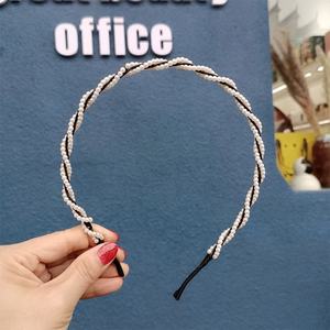 Personnalisé Princesse Perle Bandeaux Mariée Accessoires De Cheveux Tissé À La Main Arc Beauté Bandeau Femme Cheveux Cerceau En Gros - Product Image 6