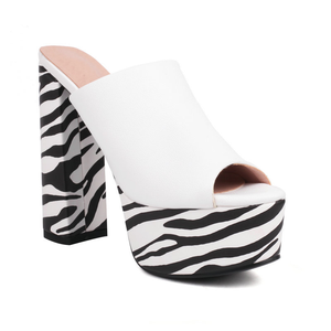 Sandalias de tacón alto para mujer al por mayor, calzado de diseñador para exteriores, sandalias de tacón grueso para mujer - Product Image 1