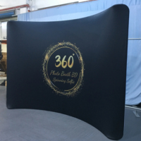 Toile tendue personnalisée, en aluminium droit, réutilisable, 8 pieds, housse de coussin, toile de fond pour salon professionnel, événement