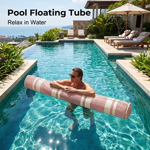 Flotador Inflable Individual para Piscina, Flotador de Soporte para Adultos, Flotador de Agua con Rayas para Playa, Lago o Resort - Product Image 1
