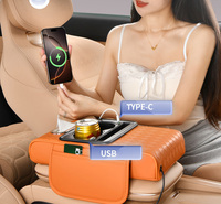 Bantalan Sandaran Tangan Mobil Desain Pengisi Celah Universal Cocok untuk 90%+ Kendaraan Organizer Konsol Tengah Mobil untuk Tempat Tisu Ponsel C14