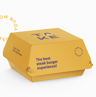 Boîte en papier personnalisée pour poulet frit, hamburgers, poisson et frites, emballage alimentaire pour snacks de rue