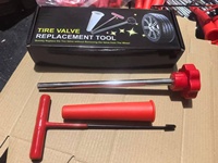 Kit d'outils d'installation de valve de pneu en métal et caoutchouc, outil de réparation de pneu, extracteur de noyau de valve, clé de démontage, accessoire automobile