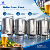Cuve de brassage en acier inoxydable 5BBL 8BBL 10BBL avec chemise de refroidissement au glycol pour brasserie, nettoyage CIP