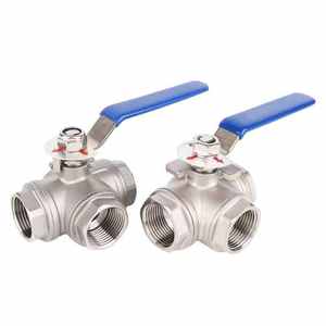 Support OEM Trois Voies SS 304/316 Acier Inoxydable Femelle Trois Vanne À Bille Filetée pour Eau Gaz Usine Vente En Gros T Type L Type - Product Image 2