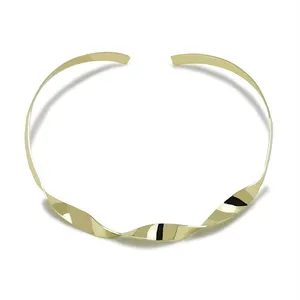 Fashion Simple Style Metal Choker Necklace For Women Gold Plated Alloy Torques Statement Jewelry Accessories
