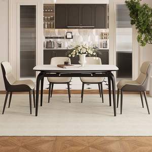 Juego de Mesa y Sillas de Comedor Moderno de 4 Piezas, Diseño Extensible Cuadrado/Redondo para Apartamentos Pequeños y Uso Doméstico - Product Image 4