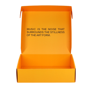 Custom Printed Recycled Materials Square Orange Corrugated Mailer <b>Box</b> Bright Color Shipping Packaging <b>Box</b> with Inner Print - Product Image 1