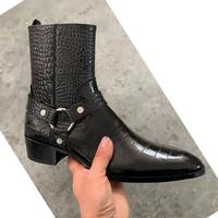 Bottines Chelsea pour Homme en Cuir Véritable de Vache, Bout Pointu, à Fermeture Éclair, Chaussures de Haute Qualité