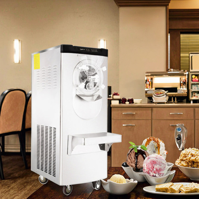 Commercial Hard Ice Cream Machine Stainless Steel 16L/H 56L/H Milk Fruit Ice Cream Maker Floor Standing Restaurant Use Imported