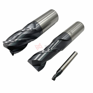 Fresa de Carburo de 2 Filos con Recubrimiento TIALN 45/50HRC D20*45*150L - Product Image 4