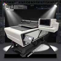 Printer UV Inkjet Flatbed Benlun dengan Kepala Cetak Ricoh untuk Bahan Kain Kulit Fleksibel Garansi 1 Tahun