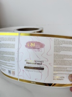 Vente flash - Étiquettes personnalisées en PVC vinyle, imperméables, impression UV, autocollants d'emballage pour produits de bain et de beauté, bouteilles d'eau holographiques