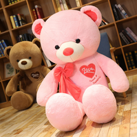 Ours en peluche géants de 80 cm/100 cm/180 cm, jouets en peluche, ours amoureux avec nœud, cadeaux de la Saint-Valentin