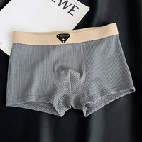 Sous-vêtements pour hommes en soie glacée d'été, sous-vêtements antibactériens de qualité 7A, boxers en nylon pour hommes, super respirants, confortables, boxers pour hommes
