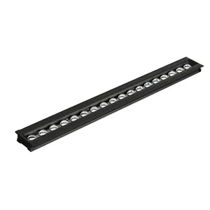 Decoração de alumínio para escritório, barra de luz led simples preta e branca 12w 18w 28w