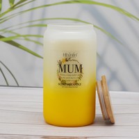 Luxus-kunden spezifische Glas kerzen für Wohnkultur Rustikales duftendes Soja wachs und ungiftige Gel wachs aroma therapie für Weihnachts ferien