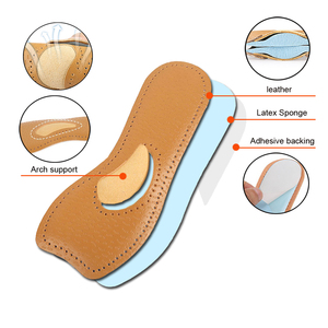 Semelles orthopédiques en cuir 3/4 <span class=keywords><strong>pour</strong></span> escarpins et talons hauts avec soutien de la voûte plantaire, inserts de chaussures à bout ouvert <span class=keywords><strong>pour</strong></span> femmes HA00375 - Product Image 4