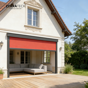 Tissu 100 % polyester ignifuge et imperméable pour extérieur, style uni croisé, certification ISO 105 B04 pour stores motorisés à enroulement - Product Image 5