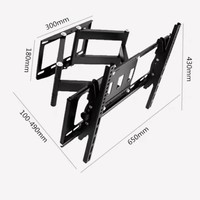 Support mural TV LCD VESA 600*400 mm pour téléviseurs 30-70 pouces, réglable et pliable, idéal pour la maison intelligente - Vente directe usine