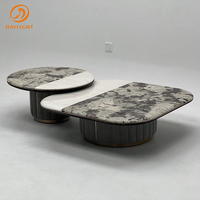 Ensemble de tables basses en marbre de luxe DAYLIGHT, design post-moderne, meubles de salon personnalisés