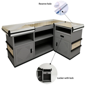 Modèle intégré Petite pente <span class=keywords><strong>Hypermarché</strong></span> Caissier Comptoir de caisse Table de caisse Supermarché Caissier Comptoir de caisse - Product Image 3