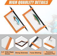 Housses de leurres de pêche en PVC transparent durable, protègent les hameçons, système auto-agrippant facile à ouvrir et à fermer pour le rangement des appâts de pêche