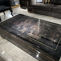 Meuble TV italien minimaliste post-moderne et table basse-Mobilier haut de gamme sur mesure pour le salon-Table basse