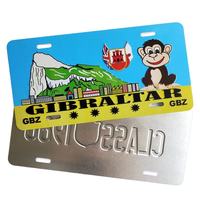 Accessoires de véhicules en gros : Plaque d'immatriculation vierge pour sublimation, décorative et réfléchissante, avec logo personnalisé en relief, pour le Royaume-Uni