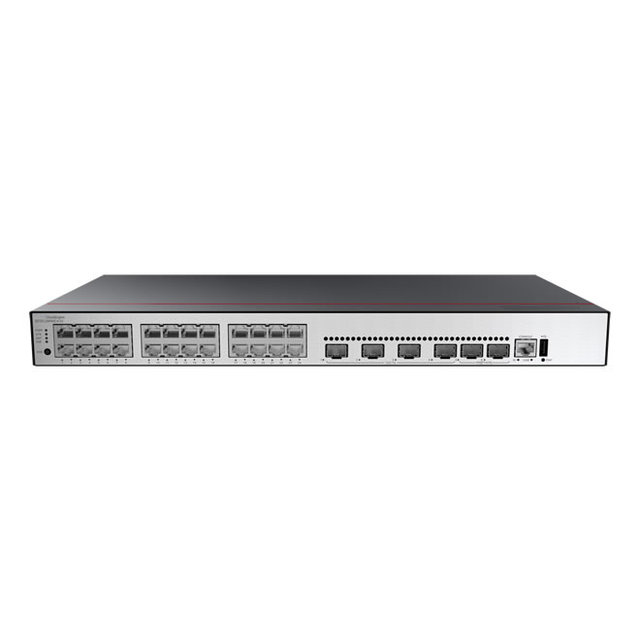98012026 S5735-L24P4XE-A-V2 network switch  24 10/100/1000BASE-T ports, 4 10GE SFP+ ports, 2 12GE stack ports, PoE+, AC power