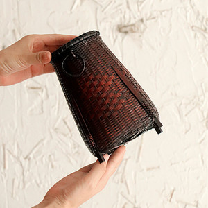 Handmade <b>Bamboo</b> Woven Flower Vase Traditional Style <b>Container</b> For Home Decor - Product Image 3