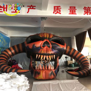 Têtes de squelette gonflables géantes, pour <span class=keywords><strong>décoration</strong></span> d'<span class=keywords><strong>halloween</strong></span>, pièces - Product Image 4
