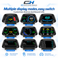 Compteur numérique intelligent pour voiture, affichage OBD2 GPS HUD, vitesse, régime moteur, température de l'eau, consommation de carburant, alarme de tension pour toutes les voitures