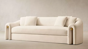 Canapé en tissu de lin blanc de luxe personnalisé Rhoohill, canapé rétro pour salon de villa, mobilier moderne pour salon, ensemble de canapés - Product Image 5