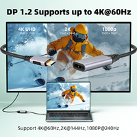 Câble adaptateur WISTAR 4K Type C vers DP, connecteur USB-C vers DP femelle, cordon court de 0,15 m