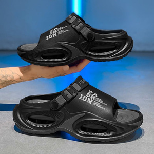 FNICE – Nouvelles pantoufles d'été pour hommes, tendance et confortables, avec logo imprimé en 3D, semelle intermédiaire épaisse en EVA, respirantes, souples, antidérapantes et à bout renforcé - Product Image 5