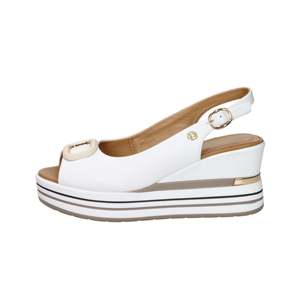 Sandales compensées Donna Serena pour femme, blanches, talon de 7 cm, taille 39 - Product Image 1