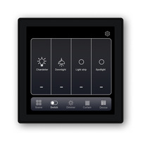 Interrupteur intelligent Android ZigBee 3.0 à écran complet de 4 pouces, 1/2/3/4 voies, contrôle par application, assistant vocal, gradation pour groupe de rideaux intelligents