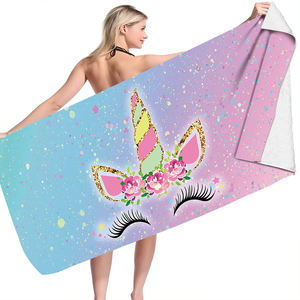<span class=keywords><strong>Serviette</strong></span> et couverture <span class=keywords><strong>de</strong></span> plage en microfibre compressée à séchage rapide, écologique, imprimée <span class=keywords><strong>licorne</strong></span>, design populaire pour enfants, vente en gros - Product Image 1