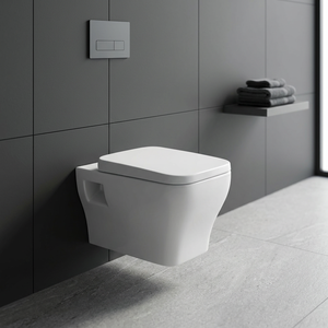 Nouveau sanitaire en céramique sans bordure, une pièce, toilettes à réservoir dissimulé, toilettes murales suspendues, WC avec mécanismes de rinçage - Product Image 4
