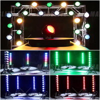 Ensemble de 8 projecteurs LED modulaires étanches IP65, ambre + blanc chaud + RGB, 8*100W, lumière de scène DMX pour discothèque, DJ, bar, concert